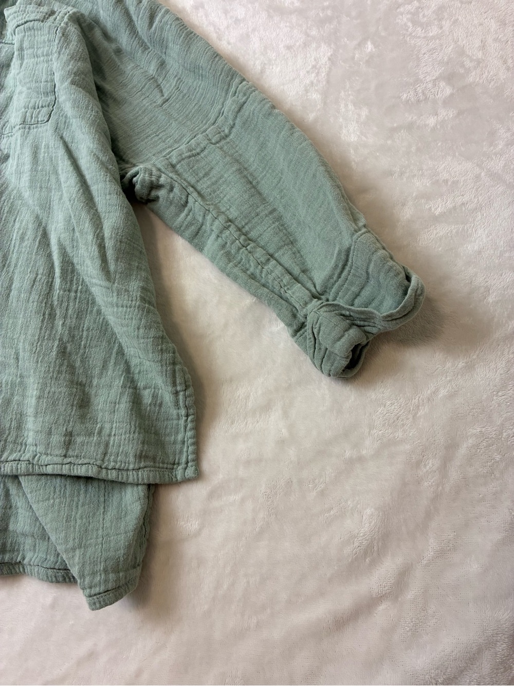 Primark Sage Green Textured Button Front Shirt - Picture 2 of 8